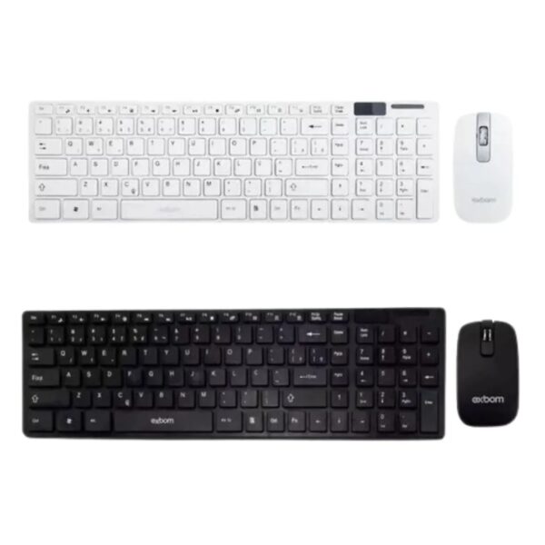Kit Teclado + Mouse SEM FIO Exbom - BK S1000