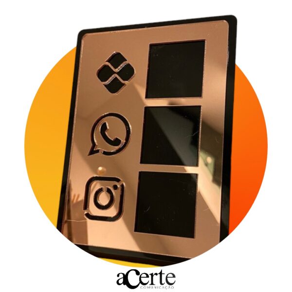 Placa Pix Display Mesa Balcão - PIX / ZAP / INSTA - Image 2