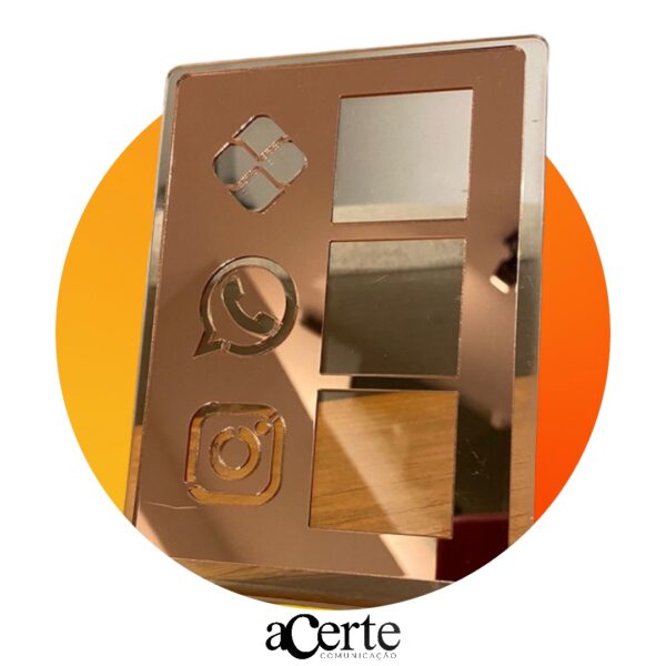 Placa Pix Display Mesa Balcão - PIX / ZAP / INSTA - Image 4