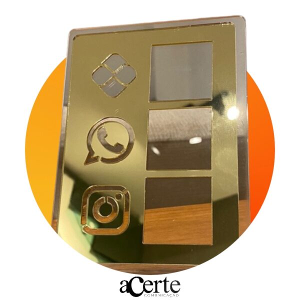 Placa Pix Display Mesa Balcão - PIX / ZAP / INSTA - Image 3